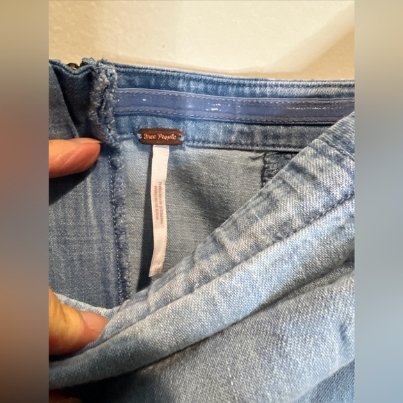 Free People Picture Perfect Strapless Tube Denim Midi Dress 10 - Picture 6 of 7